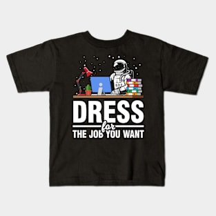 Astronaut Space Office Job Kids T-Shirt